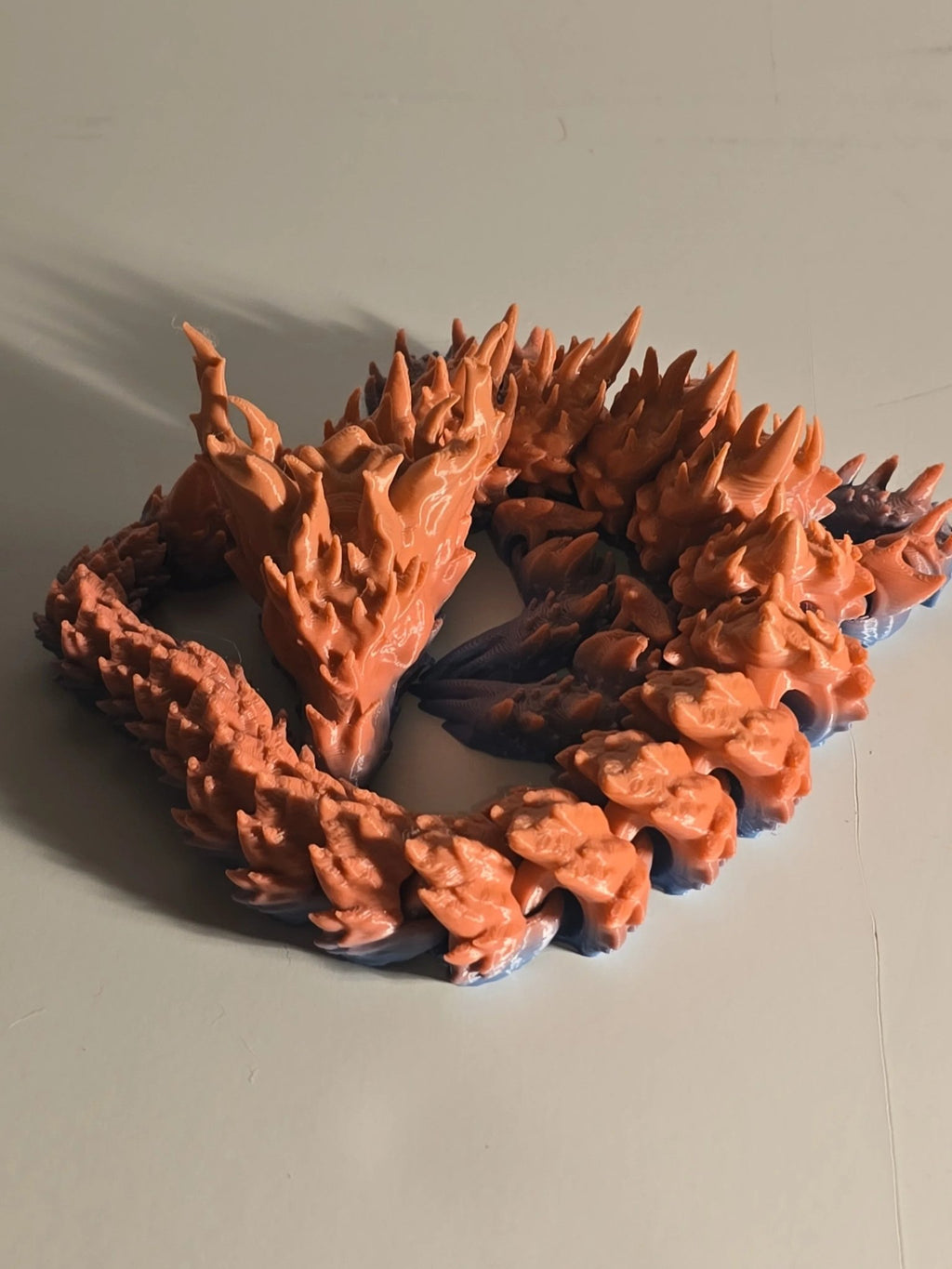 3D Printed Articulated Water Dragon - Flexible Fantasy Figurine - 3D Printed Gifts & Custom Wood Plaques | Papajess