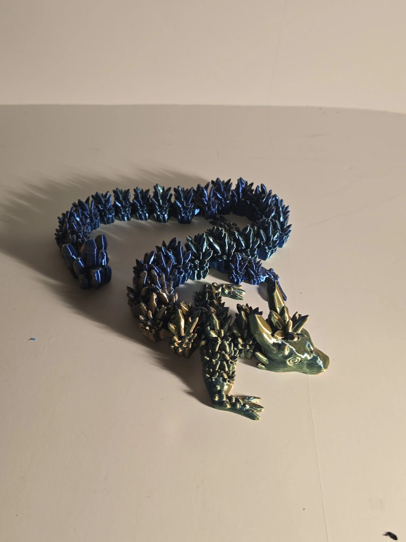 3D Printed Articulated Water Dragon - Flexible Fantasy Figurine - 3D Printed Gifts & Custom Wood Plaques | Papajess