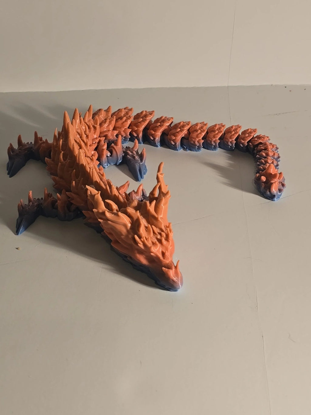 3D Printed Articulated Water Dragon - Flexible Fantasy Figurine - 3D Printed Gifts & Custom Wood Plaques | Papajess