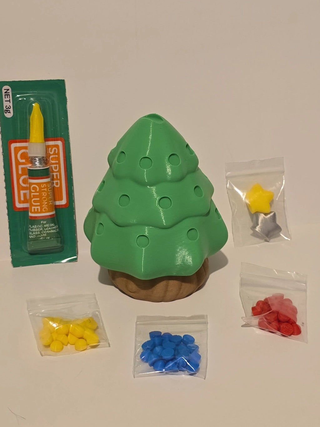 3D Printed Christmas Tree Container Kit | Holiday Decoration Storage Set - 3D Printed Gifts & Custom Wood Plaques | Papajess