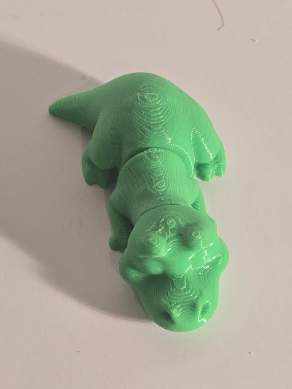 3D Printed Green Dino - Articulated Dinosaur Fidget Toy - 3D Printed Gifts & Custom Wood Plaques | Papajess