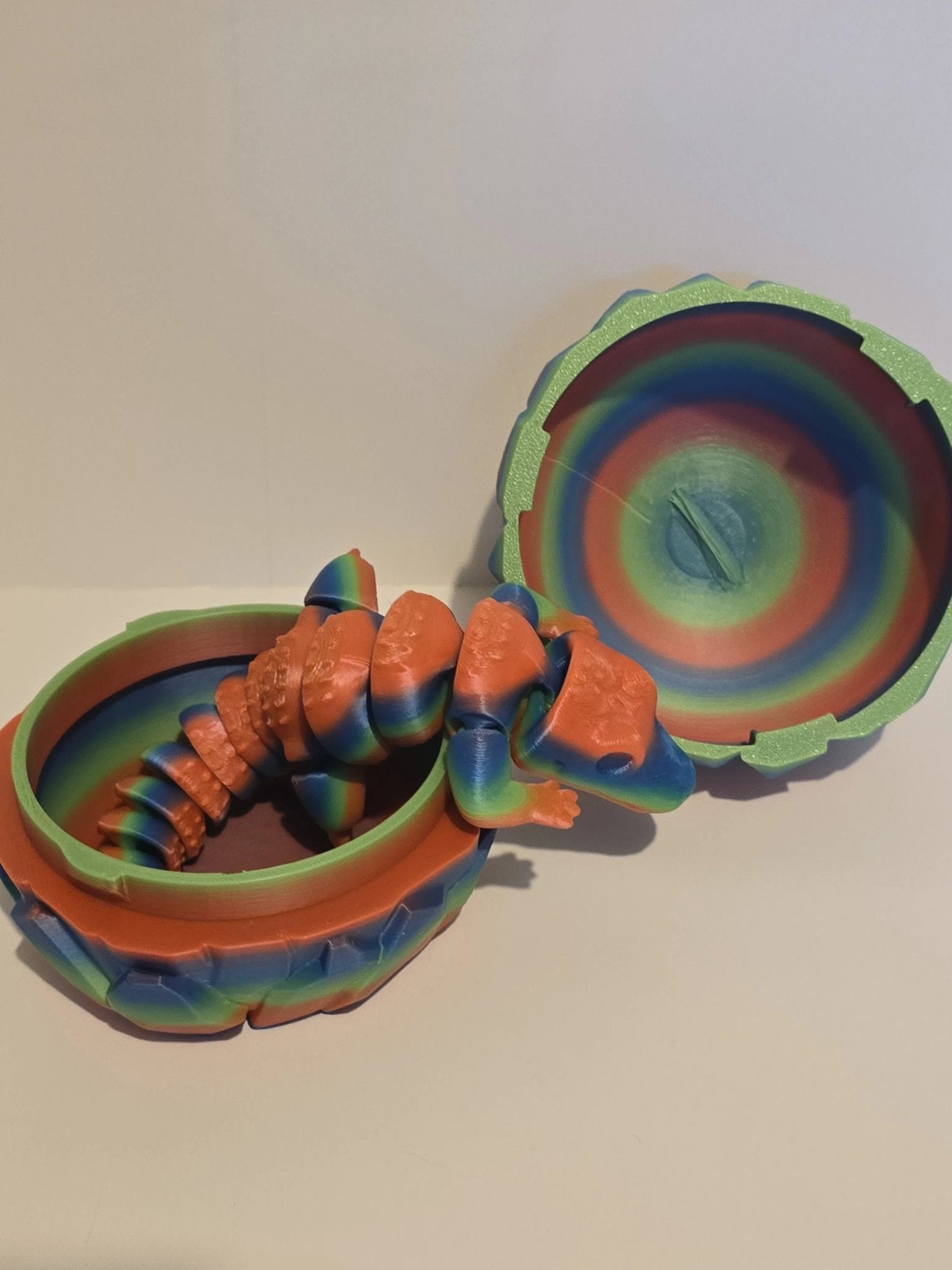 3D Printed Mini Dragon & Egg – Rainbow Fantasy Set - 3D Printed Gifts & Custom Wood Plaques | Papajess