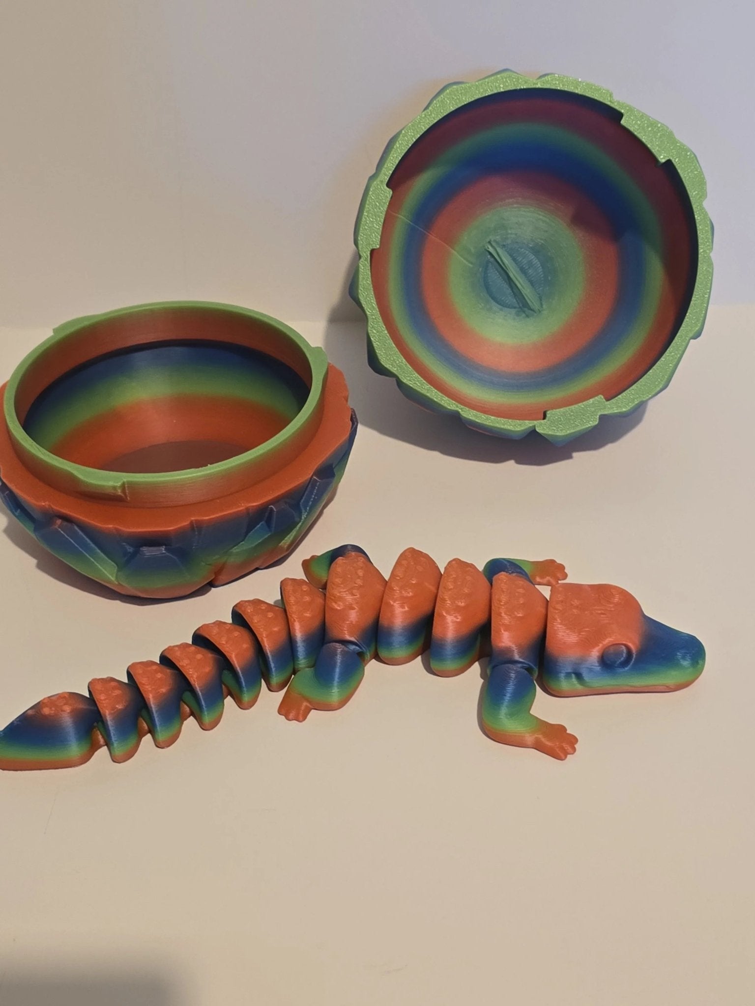 3D Printed Mini Dragon & Egg – Rainbow Fantasy Set - 3D Printed Gifts & Custom Wood Plaques | Papajess