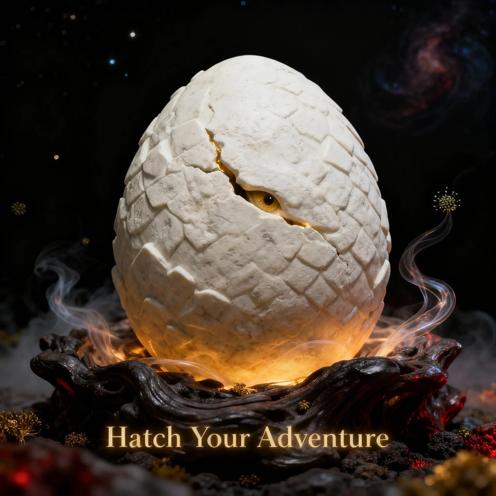 3D Printed Stone Baby Dragon in Egg – Fantasy Collectible - 3D Printed Gifts & Custom Wood Plaques | Papajess