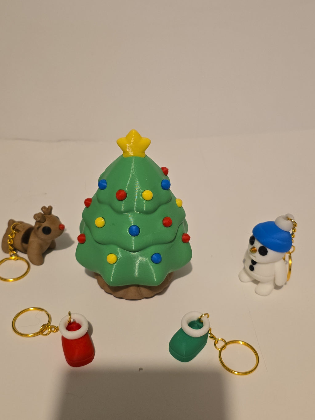 3D Printed Christmas Tree Container Kit | Holiday Decoration Storage Set