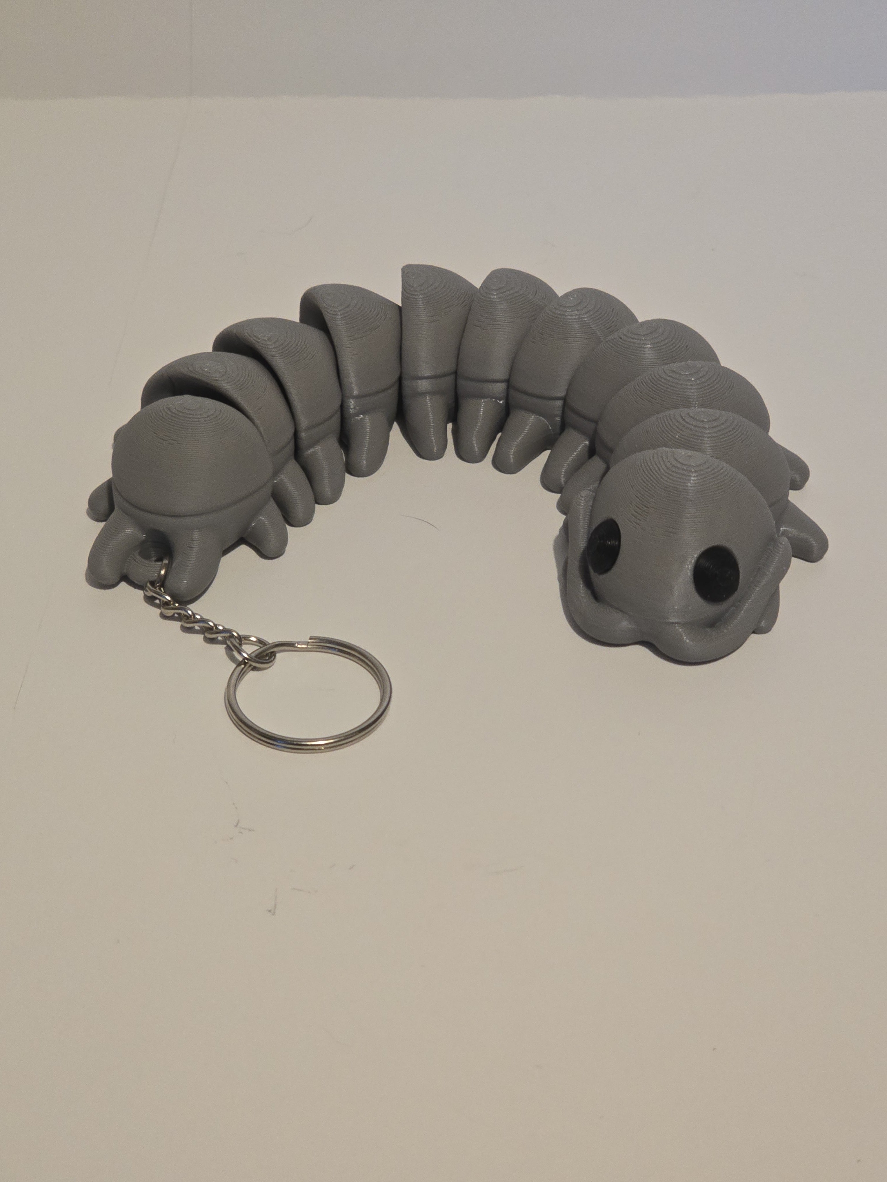 3D Printed Centipede Keychain | Articulated Fidget Toy Key Accessory