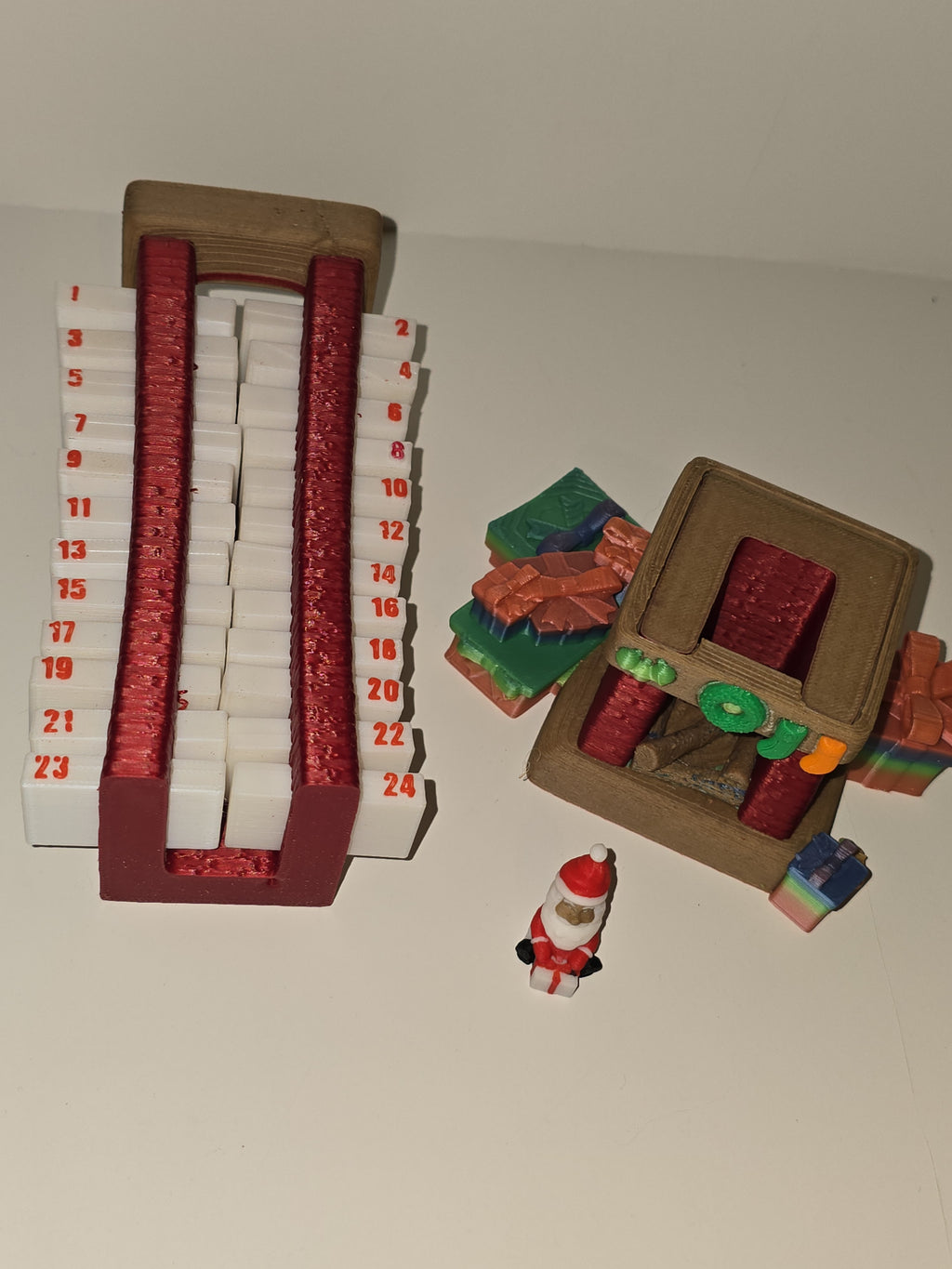 25-Day Christmas Countdown Display | Handcrafted 3D Printed Holiday Decoration