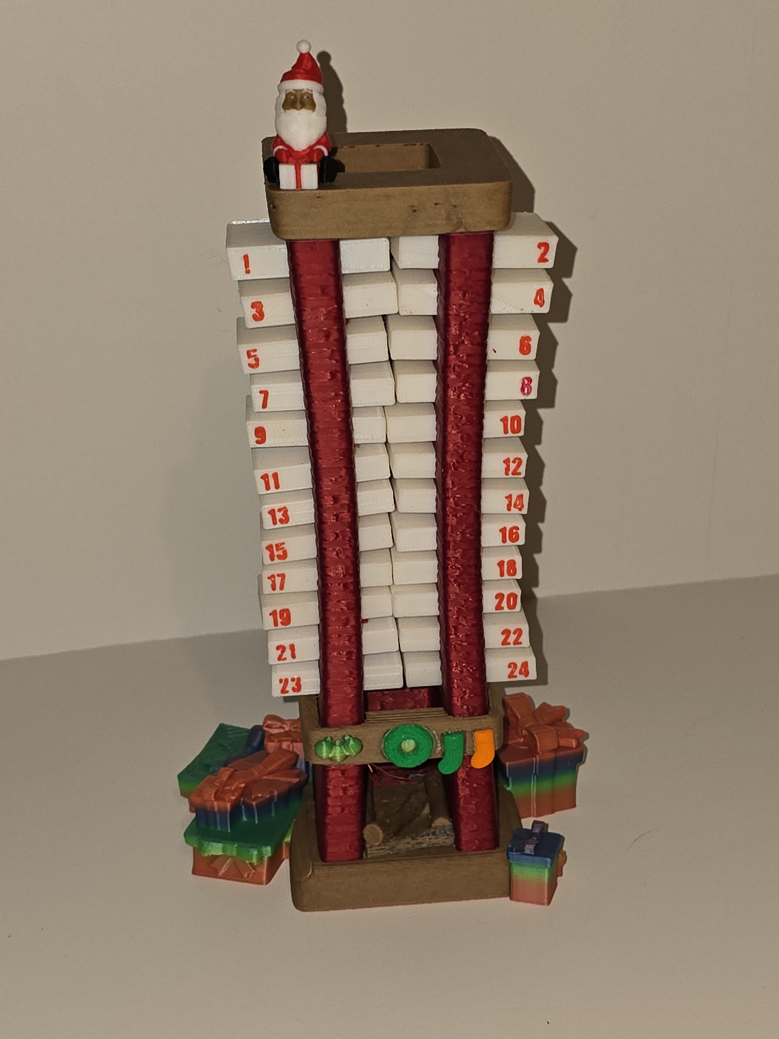 25-Day Christmas Countdown Display | Handcrafted 3D Printed Holiday Decoration