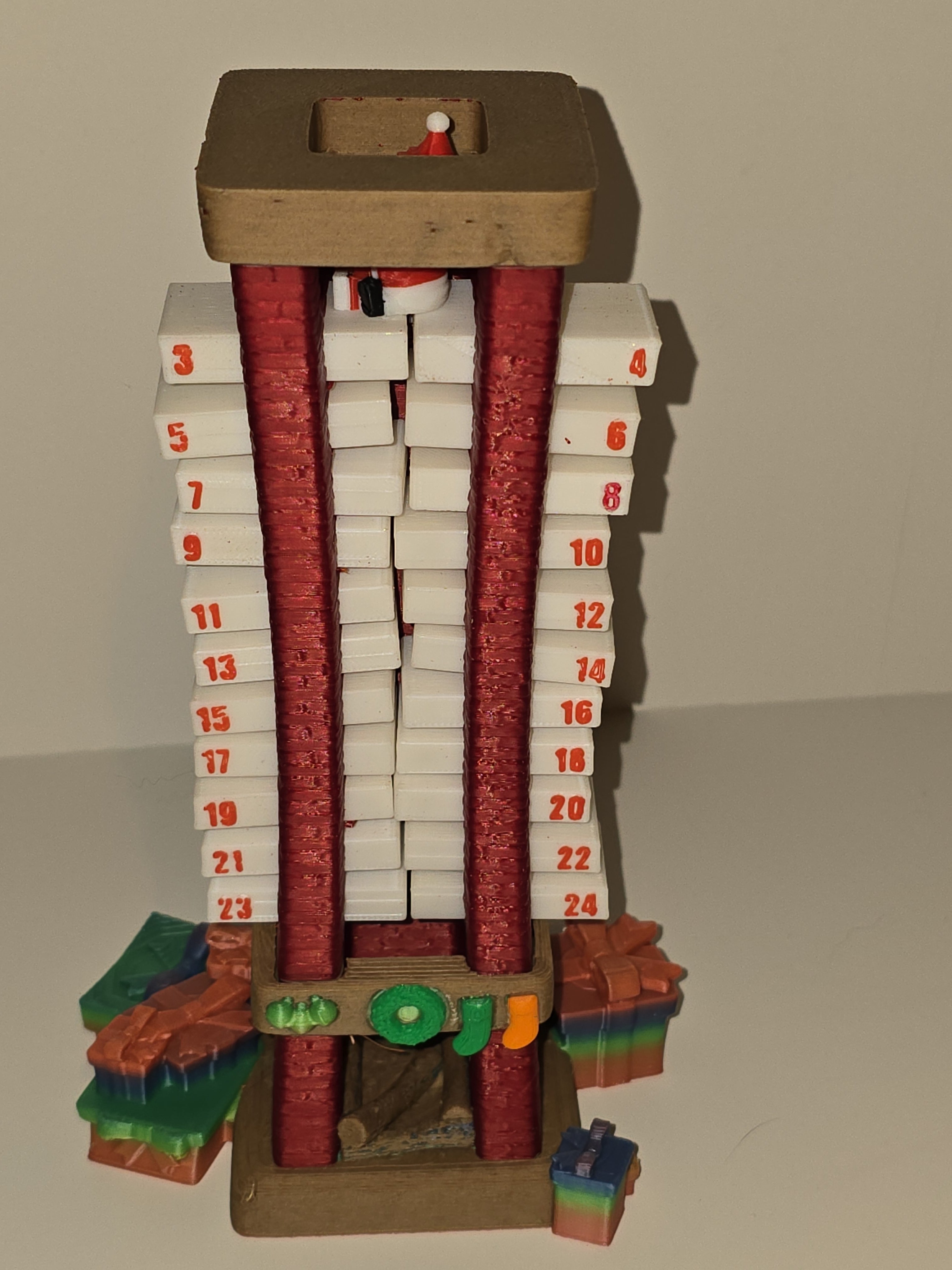 25-Day Christmas Countdown Display | Handcrafted 3D Printed Holiday Decoration