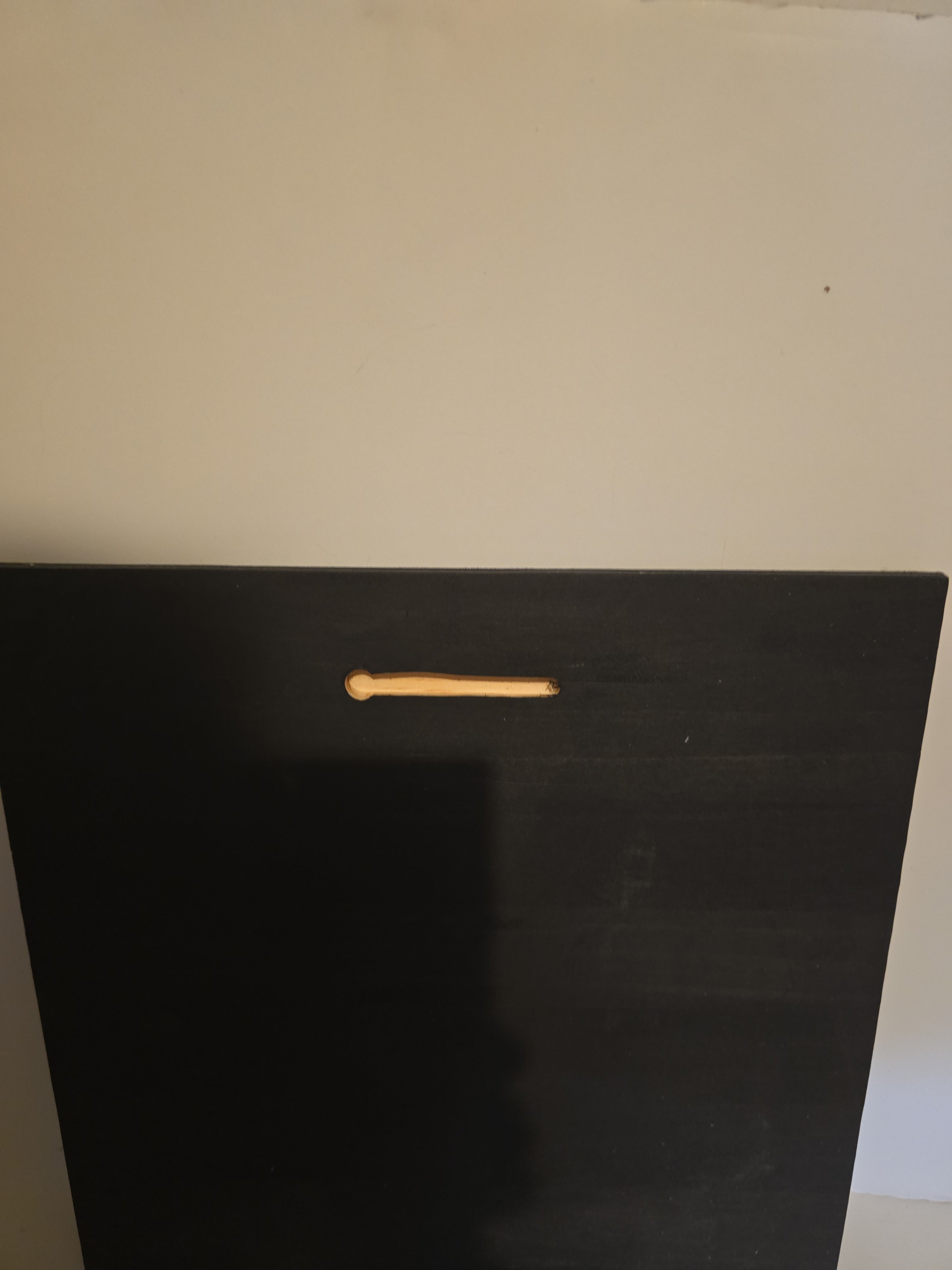 in the photo  it shows how we have a mounting slot in the back of our wood plages