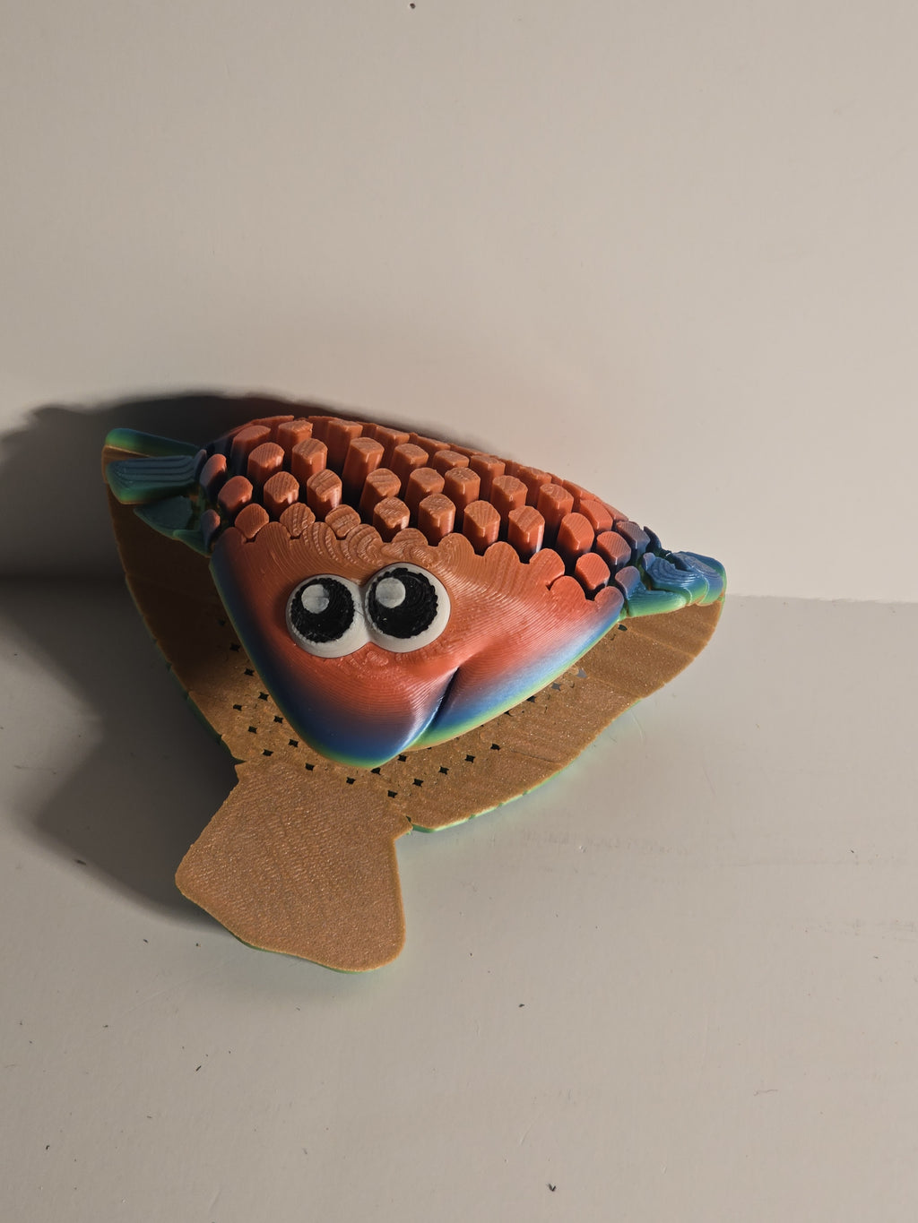 3D Printed Floppy Flounder Fish - Articulated Sea Creature Toy