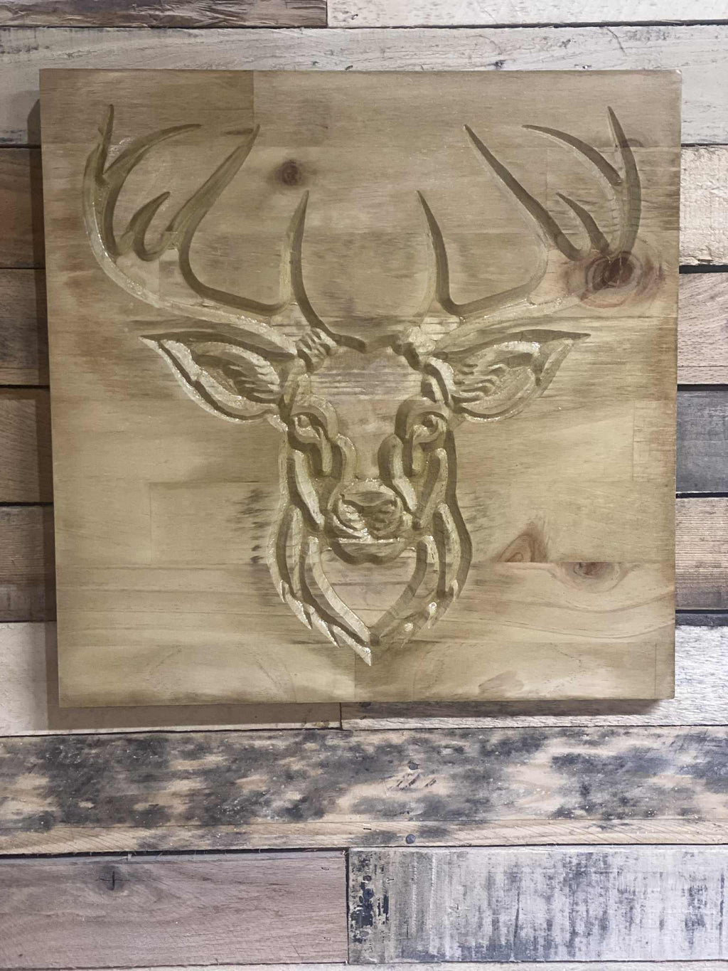 Deer Plaque – Rustic Wildlife Wood Décor - 3D Printed Gifts & Custom Wood Plaques | Papajess