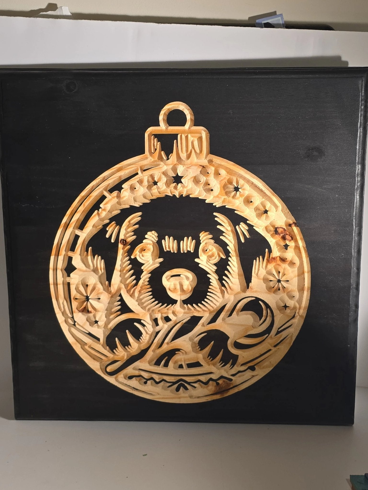 Dog Ornament Wood Plaque | Pet Lover Wall Art Gift - 3D Printed Gifts & Custom Wood Plaques | Papajess