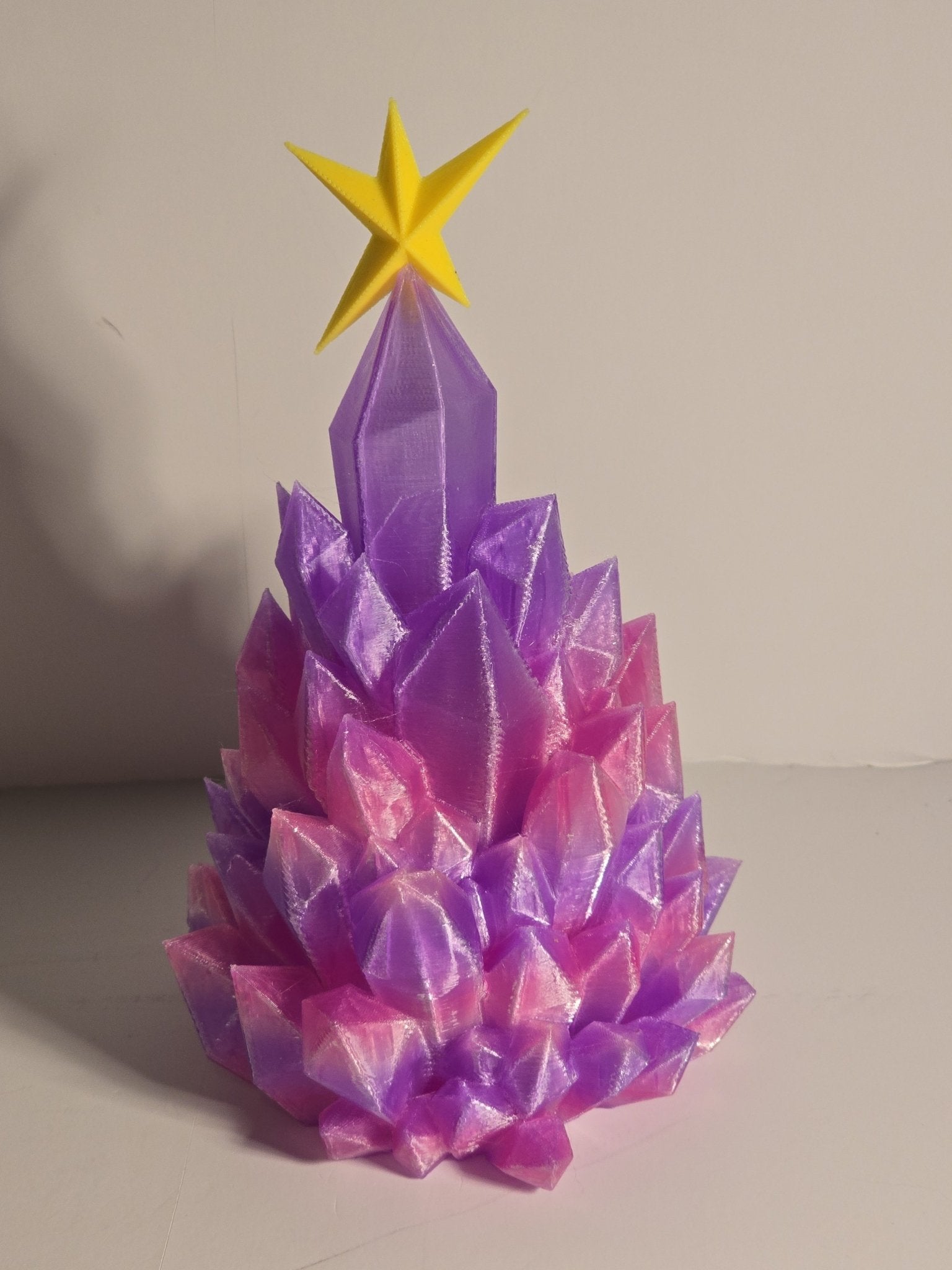 Jolly Tree 7" Crystal Christmas Tree with LED Light & Star - 3D Printed Gifts & Custom Wood Plaques | Papajess