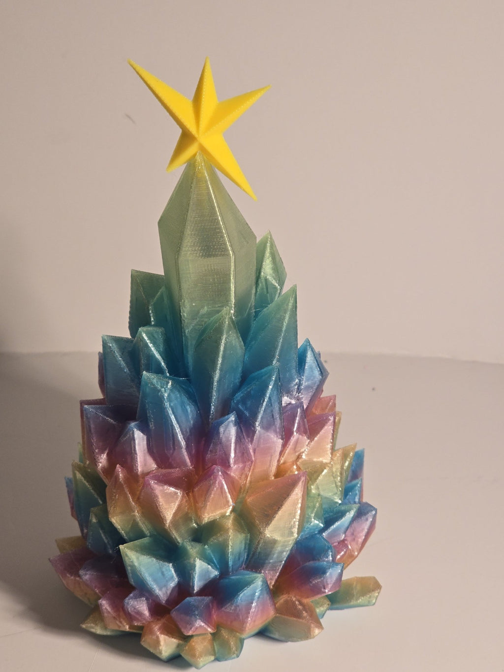 Jolly Tree 7" Crystal Christmas Tree with LED Light & Star - 3D Printed Gifts & Custom Wood Plaques | Papajess