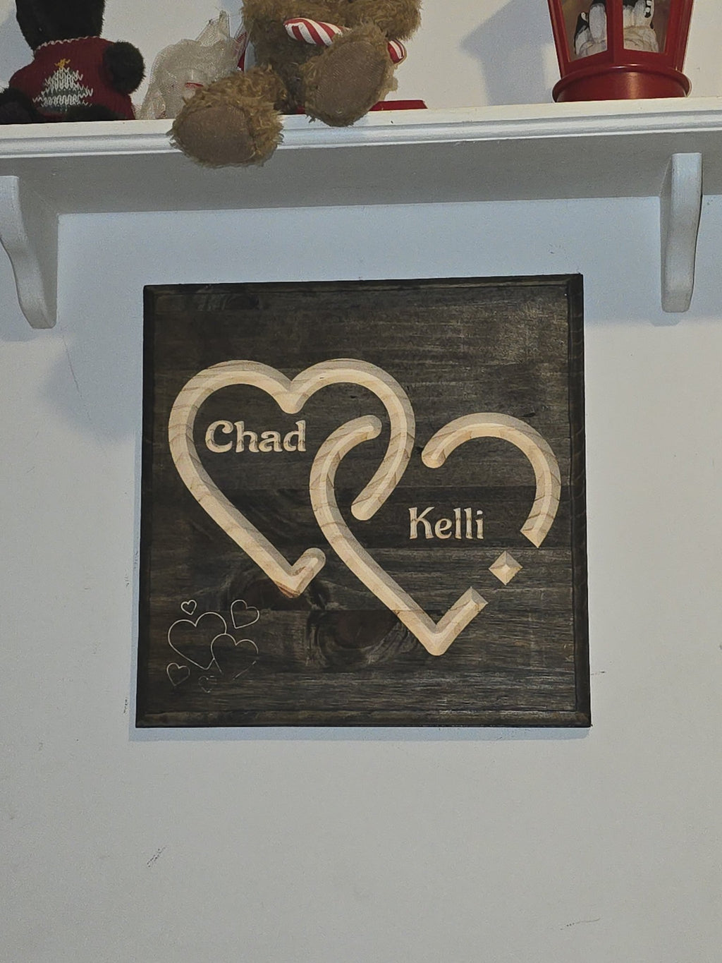 Personalized Valentine Heart Plaque with Names, Couple Gift - 3D Printed Gifts & Custom Wood Plaques | Papajess