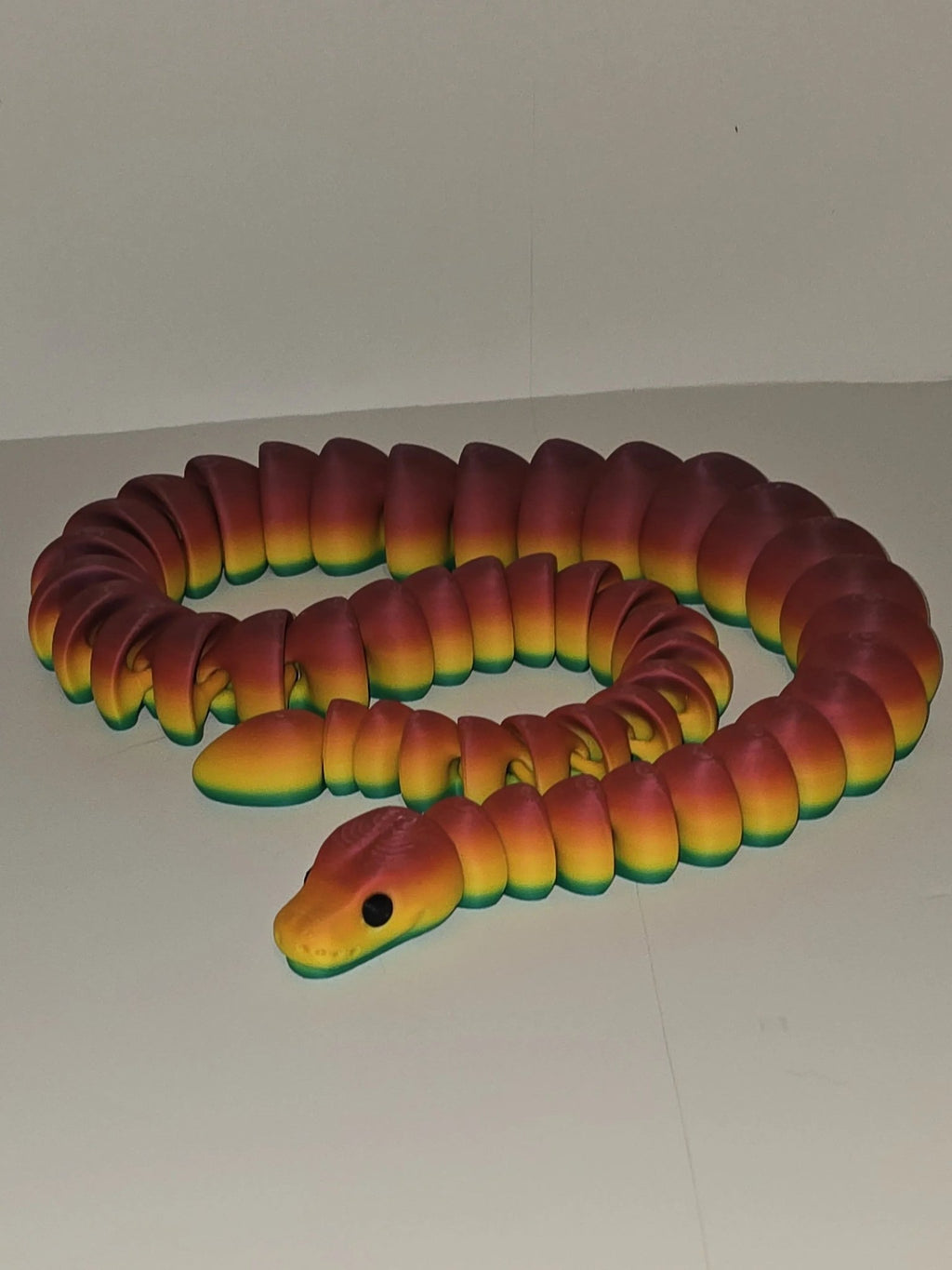 Realistic 3D Printed Ball Python Snake | Articulated Reptile Novelty Gift - 3D Printed Gifts & Custom Wood Plaques | Papajess
