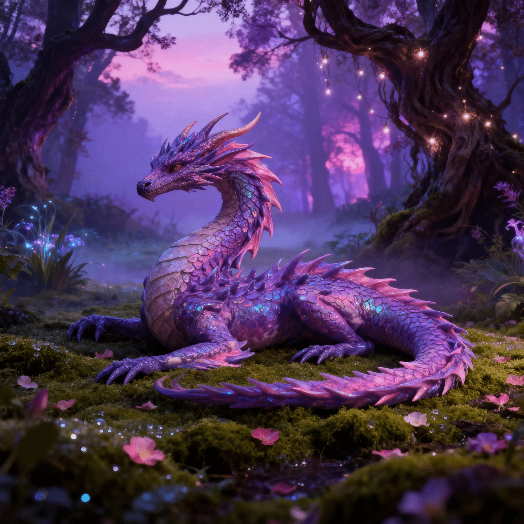 "Water Dragon Collectible - Fantasy 3D Printed Creature" - 3D Printed Gifts & Custom Wood Plaques | Papajess