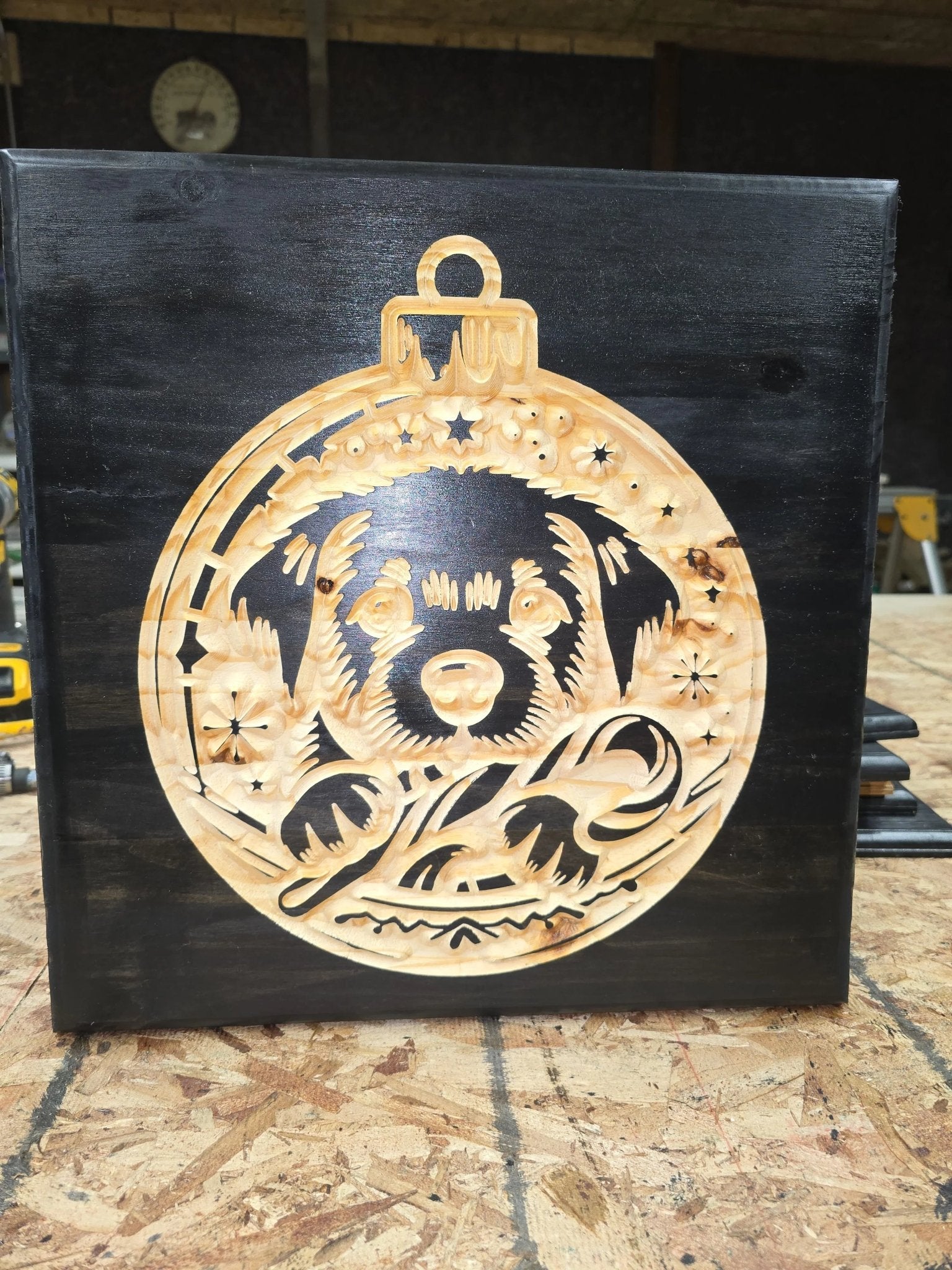 Wooden Christmas Ornament with Dog Plaque – Holiday Décor - 3D Printed Gifts & Custom Wood Plaques | Papajess